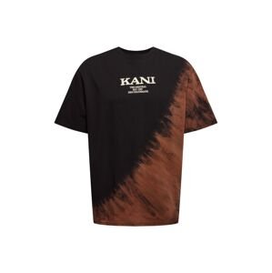 Karl Kani Póló 'Retro Bleached'  fekete / barna / fehér