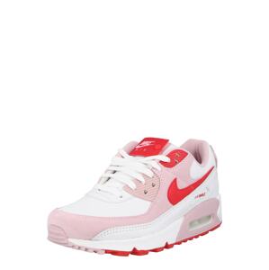 Nike Sportswear Rövid szárú edzőcipők 'Air Max 90'  fehér / világos-rózsaszín / piros