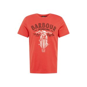 Barbour International Póló 'Motorbike'  piros / fehér / fekete