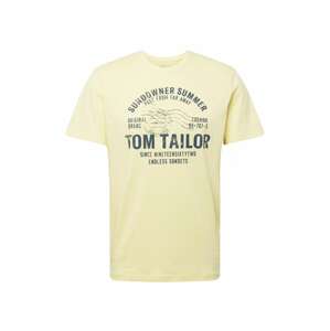 TOM TAILOR Póló  világos sárga / tengerészkék