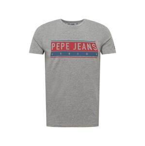 Pepe Jeans Póló 'JAYO'  szürke melír / piros / tengerészkék