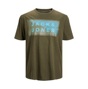 Jack & Jones Plus Póló 'Shawn'  arany / türkiz / khaki