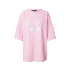 Missguided Oversize póló  rózsaszín / fehér