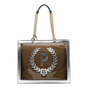 POLLINI Shopper táska  sötét barna / ezüst