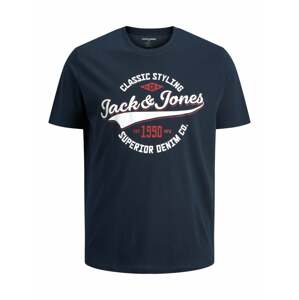 Jack & Jones Plus Póló  tengerészkék / fehér / piros