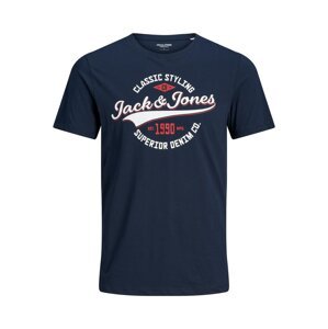 Jack & Jones Plus Póló  tengerészkék / piros / fehér