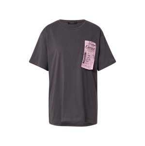 Trendyol T-Shirt  antracit / világos-rózsaszín