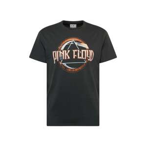 AMPLIFIED Póló 'PINK FLOYD ON THE RUN'  sötétszürke / fehér / narancs