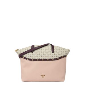 POLLINI Shopper táska 'BORSA'  rózsaszín / fehér / arany / bogyó