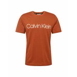 Calvin Klein Póló  rozsdabarna / fehér