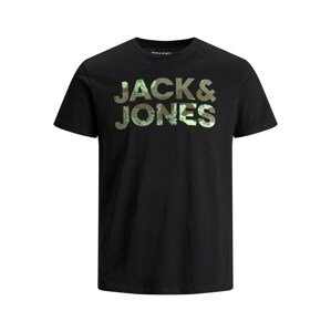 Jack & Jones Junior Póló 'Oldier'  fekete / khaki / menta