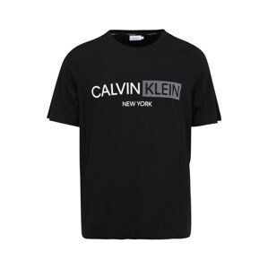 Calvin Klein Big & Tall Póló  fekete / fehér / ezüstszürke