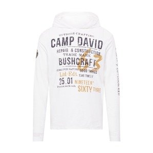 CAMP DAVID Shirt  fehér / méz / sötétkék