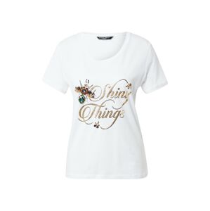 ZABAIONE T-Shirt 'Carlotta'  fehér / arany / tengerészkék / smaragd / barna