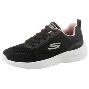SKECHERS Rövid szárú edzőcipők  fekete / világos-rózsaszín / szürke