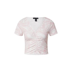 NEW LOOK Póló 'MARBLE'  rózsaszín / fehér