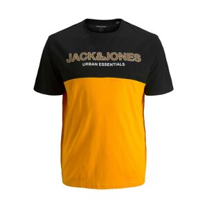 Jack & Jones Plus Póló  fekete / fehér / világos narancs