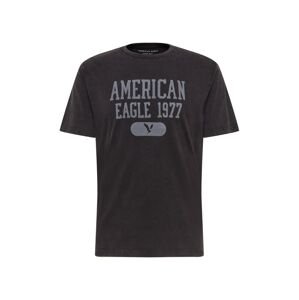 American Eagle Póló  szürke / fekete