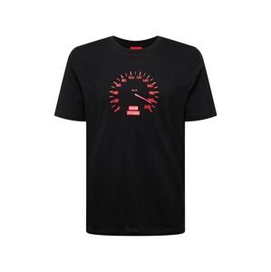 HUGO T-Shirt 'Dramble'  fekete / dinnye / sötétszürke
