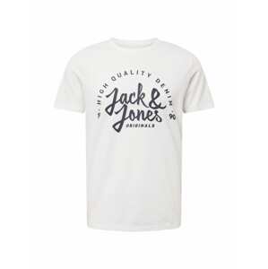 JACK & JONES Póló 'KIMBEL'  fehér / éjkék