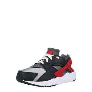 Nike Sportswear Sportcipő 'Huarache'  ezüstszürke / világosszürke / tűzpiros / fekete