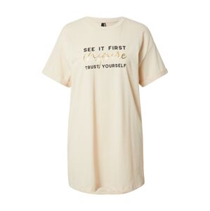DeFacto T-Shirt  bézs / fekete / arany