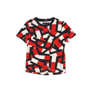 TOMMY HILFIGER T-Shirt  fehér / piros / fekete