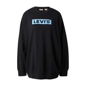LEVI'S Tréning póló  fekete / világoskék