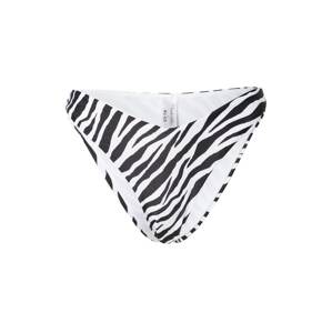 hunkemöller x NA-KD Bikini nadrágok 'Zebra'  fekete / fehér