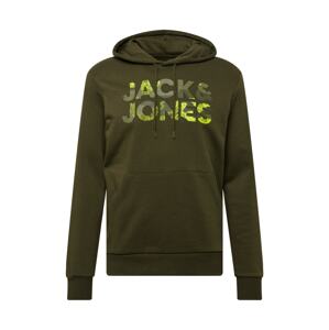 JACK & JONES Tréning póló 'SOLDIER'  olíva / khaki / neonzöld