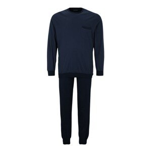 SCHIESSER Hosszú pizsama  tengerészkék / kék
