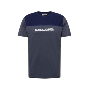 JACK & JONES Póló 'Smith'  kék / fehér / sötétkék