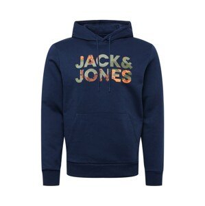 JACK & JONES Tréning póló 'Soldier'  tengerészkék / khaki / sötét narancssárga / neonnarancs