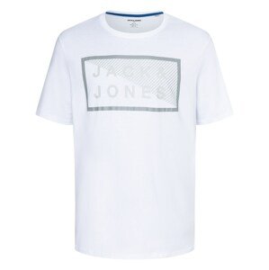 Jack & Jones Plus Póló 'Shawn'  fehér / szürke
