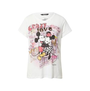 PRINCESS GOES HOLLYWOOD Póló 'Disney Crazy Love'  fehér / rózsaszín / fekete / sárga