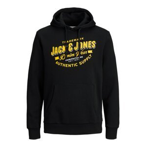 JACK & JONES Tréning póló  sárga / fekete / fehér