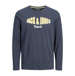 JACK & JONES Shirt  tengerészkék / világos sárga / fehér