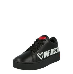 Love Moschino Rövid szárú edzőcipők  fekete / fehér / piros