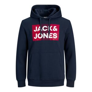 Jack & Jones Plus Tréning póló 'JJECORP'  tengerészkék / piros / fehér