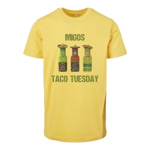 Urban Classics Póló 'Migos Tuesday Taco'  sárga / zöld / narancs
