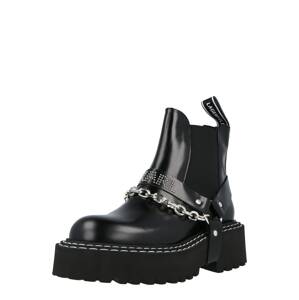 Karl Lagerfeld Chelsea Boots 'PATROL II'  fekete / ezüst