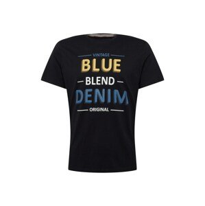 BLEND Póló  fekete / kék / fehér / sárga