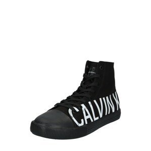 Calvin Klein Jeans Magas szárú edzőcipők 'VULCANIZED'  fekete / fehér