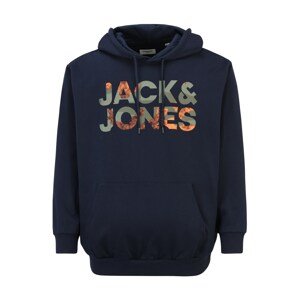Jack & Jones Plus Tréning póló  tengerészkék / világos narancs / khaki / greige