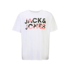 Jack & Jones Plus Póló 'SOLDIER'  fehér / fekete / piros