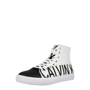 Calvin Klein Jeans Magas szárú edzőcipők 'Vulcanized'  fehér / fekete