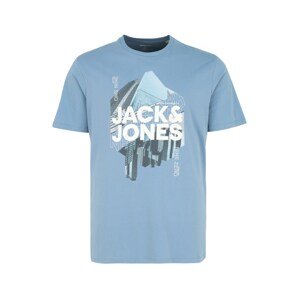 Jack & Jones Plus Póló 'YORK'  világoskék / fehér / sötétkék
