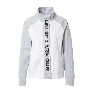 UNDER ARMOUR Sport szabadidős dzsekik  fehér / fekete / világosszürke