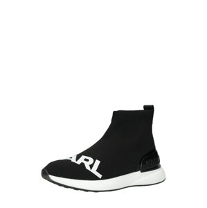 Karl Lagerfeld Magas szárú edzőcipők 'FINESSE'  fekete / fehér