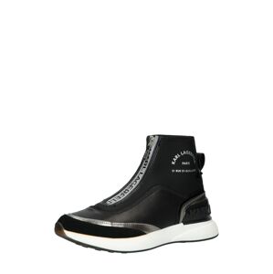Karl Lagerfeld Magas szárú edzőcipők 'FINESSE'  szürke / fekete